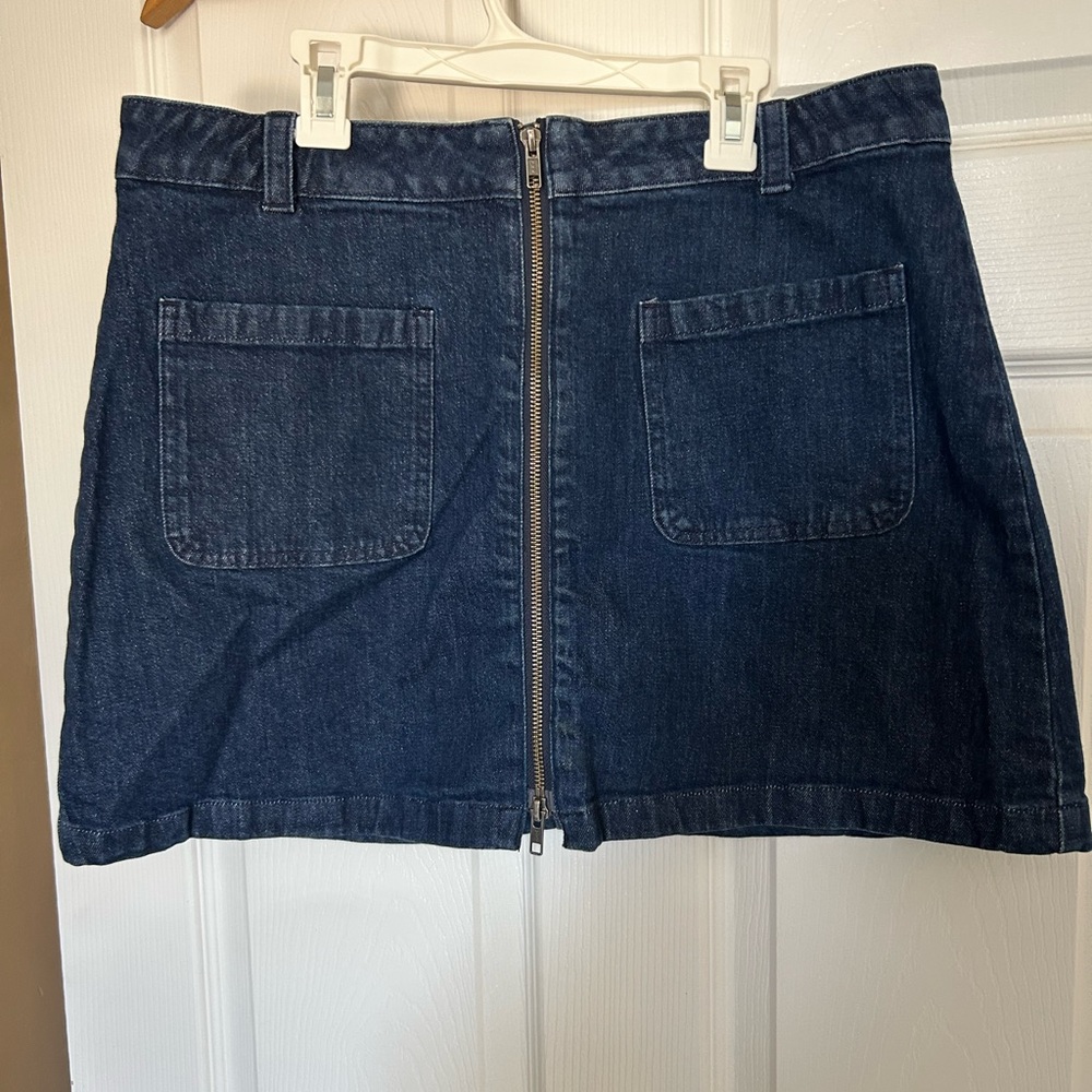 Madewell Denim Patch Pocket Mini Skirt 32